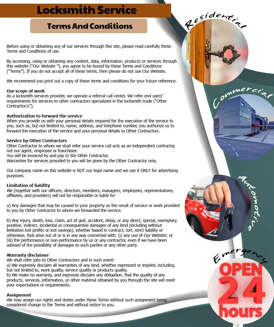 Interstate Locksmith Shop McKinney, TX 972-512-6383 - Terms-and-conditions